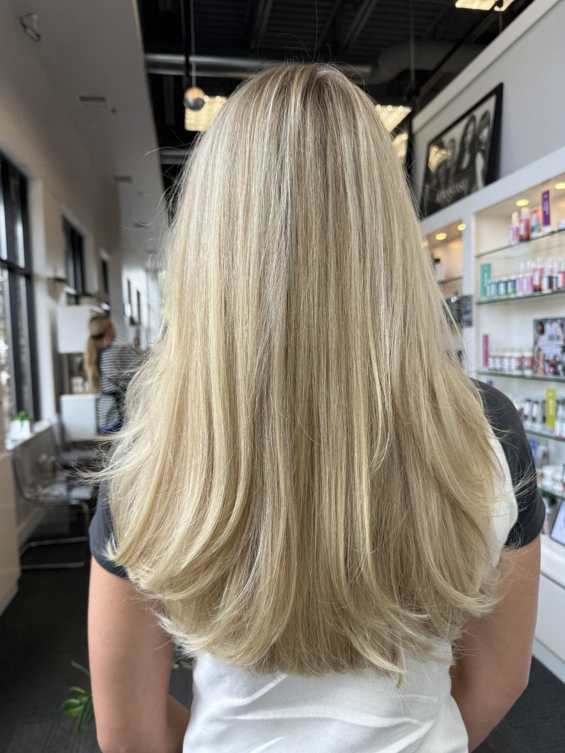 After Anj's blonde refresh: bright softly waved blonde